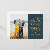 信仰ラブホープフォイルフォトホリデーポストカード 箔シーズンポストカード (正面/裏面)