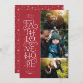 信仰ラブホープ数々のフォトホリデーカード シーズンカード (正面/裏面)