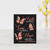 信仰ラブホープ蝶の子宮がん認識度 カード (黄色い花)