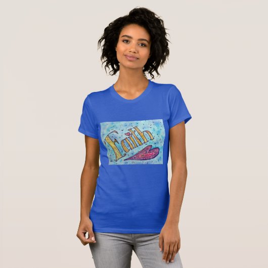 信仰ワード感動的カスタムアートTシャツ Tシャツ (正面フル)