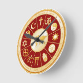 信仰世界 ラウンド壁時計 (傾斜)