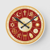 信仰世界 ラウンド壁時計 (正面)