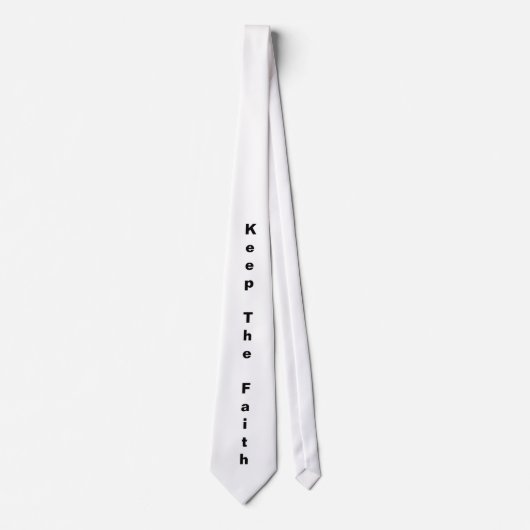 信仰保のネックタイ(黒/白) ネクタイ (正面)