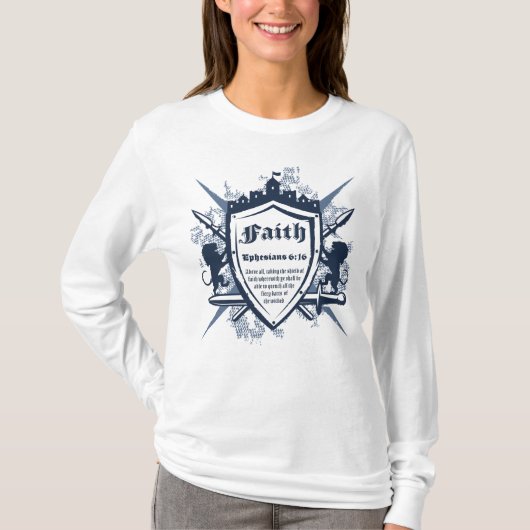 信仰保護キリスト教信仰聖書詩エフェソ人 Tシャツ (正面)