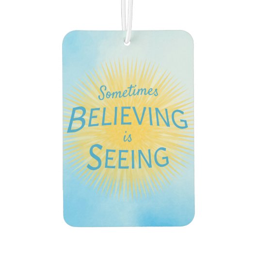 信仰信じのメッセージを見る カーエアーフレッシュナー (裏面)