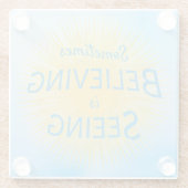 信仰信じのメッセージを見る ガラスコースター (裏面)