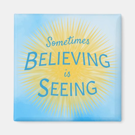 信仰信じのメッセージを見る マグネット (正面)