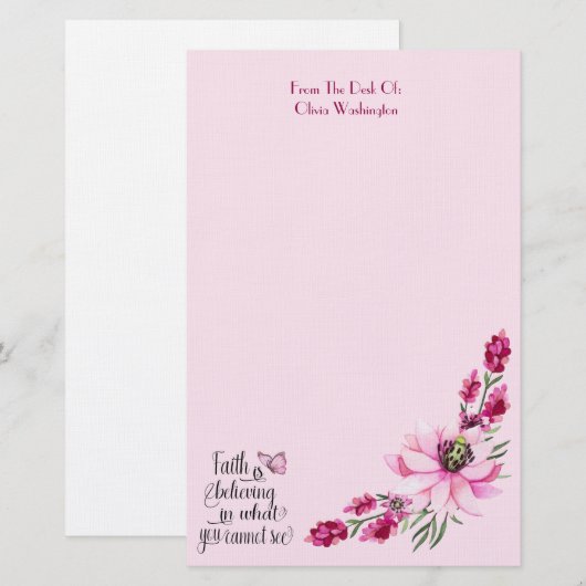 信仰信じの 便箋 (正面/裏面)