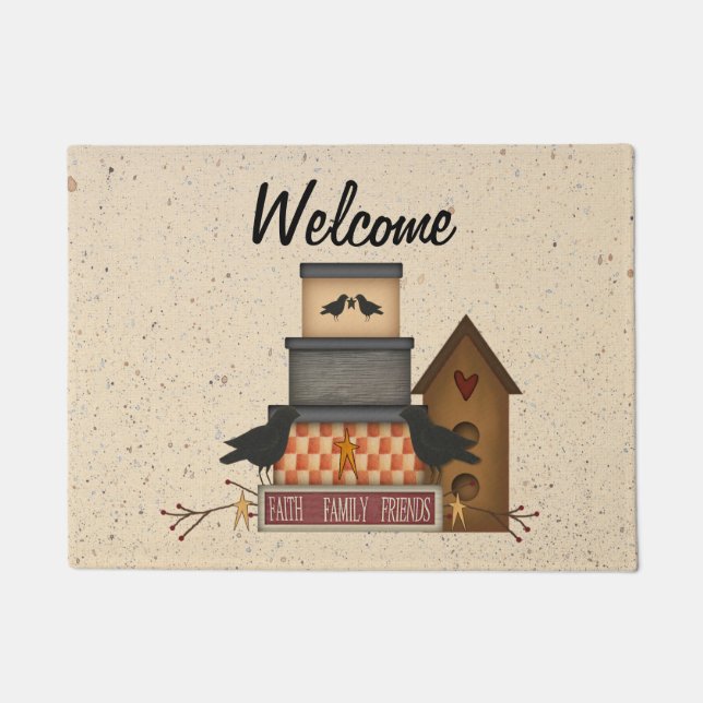 信仰初期の家族の友人ドアマット ドアマット (正面)