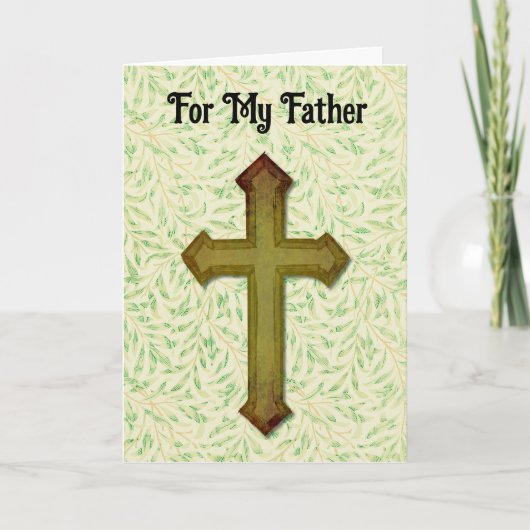 信仰十字神の父パパ父の日 カード (正面)