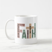 信仰可愛いカラフル聖句タイポグラフィ引用文 コーヒーマグカップ (左)