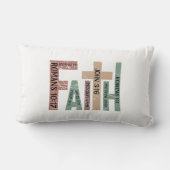 信仰可愛いカラフル聖句タイポグラフィ引用文 ランバークッション (裏面)
