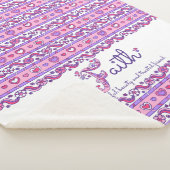 信仰名はハートと花芸術毛布を意味する シェルパブランケット (3/4)