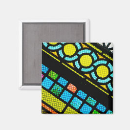 信仰回復の希望ステンドグラスカラフル窓 マグネット