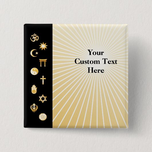 信仰国際的ボタン 缶バッジ (正面)