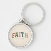 信仰多様性スタイル文字エペソ2:18 キーホルダー (正面)