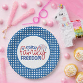 信仰家族の自由の愛国心7月4日 ペーパープレート (パーティー)