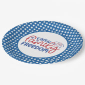信仰家族の自由の愛国心7月4日 ペーパープレート (アングル)