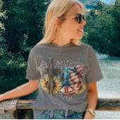 信仰家族の自由キリスト教アメリカ愛国者 Tシャツ