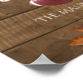 信仰家族サッカーパーソナライズされたの素朴徴候 ポスター (角)