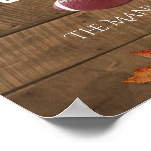 信仰家族サッカーパーソナライズされたの素朴徴候 ポスター (角)