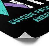 信仰希望の自殺防止認識度紫と ポスター (角)