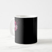 信仰希望ひまわりピンク乳癌認識度 コーヒーマグカップ (正面左)