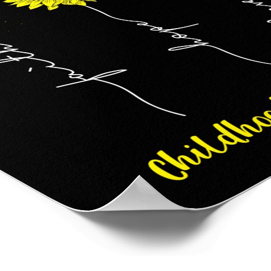 信仰希望ひまわり愛ひまわり幼少期がんアワレ ポスター (角)