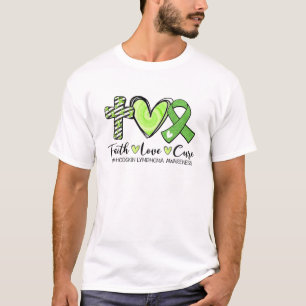 信仰希望グリーンリボン非ホジキンリンパ腫 Tシャツ