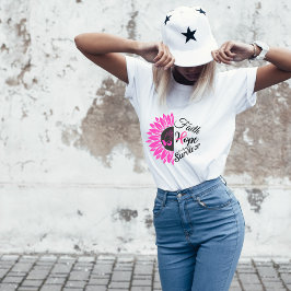 信仰希望サバイバー乳がん認識度 Tシャツ