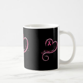 信仰希望ピンクのリボン胸がん待ち望む コーヒーマグカップ