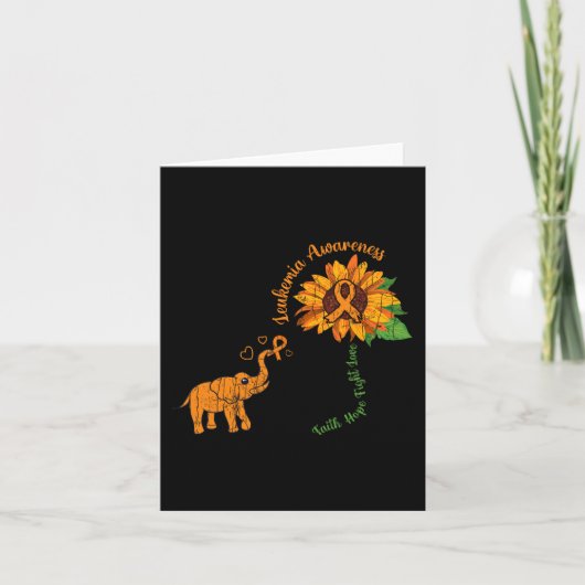 信仰希望ファイトラブ白血病認識度リボンGr カード (正面)