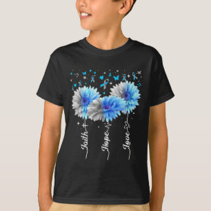 信仰希望ラブかわいいデイジー糖尿病認識度ギフト Tシャツ