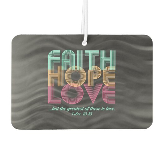 信仰希望ラブクリスチャン聖書聖句レトロ カーエアーフレッシュナー (裏面)