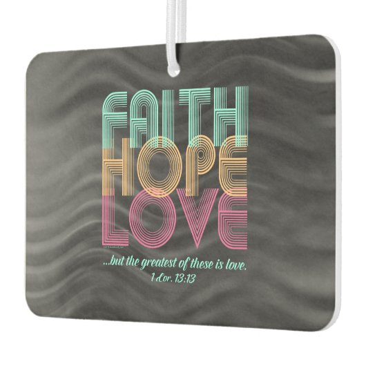 信仰希望ラブクリスチャン聖書聖句レトロ カーエアーフレッシュナー (左)