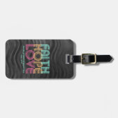 信仰希望ラブクリスチャン聖書聖句レトロ ラゲッジタグ (正面横)