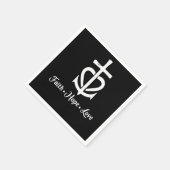 信仰希望ラブクロスいかりハートイエス スタンダードカクテルナプキン (角)