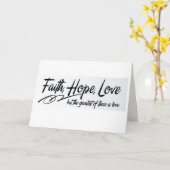 信仰希望ラブグリーティングカード カード (黄色い花)