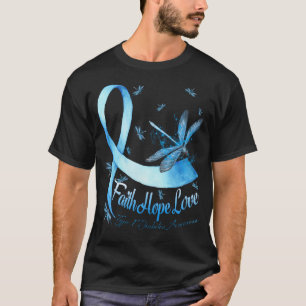 信仰希望ラブタイプ1糖尿病認識度ドラゴンフル Tシャツ
