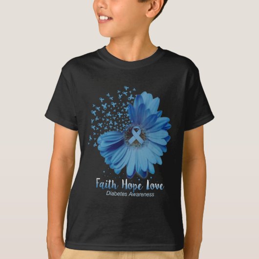 信仰希望ラブデマティック認識度サンフラワー Tシャツ (正面)