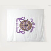 信仰希望ラブトンフライ乳がん認識度 タペストリー (正面(横))