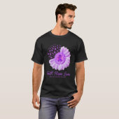信仰希望ラブドメスティックバイオレンス認識度花 Tシャツ (正面フル)