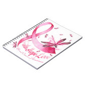 信仰希望ラブドラゴンフライピンクリボンブレスト ノートブック (左側)