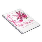 信仰希望ラブドラゴンフライリボン乳がん ノートブック (右側)