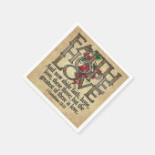 信仰希望ラブバイブルエレガント聖なる書物、 経典クリスチャン スタンダードカクテルナプキン (角)