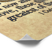 信仰希望ラブバイブルエレガント聖なる書物、 経典クリスチャン ポスター (角)