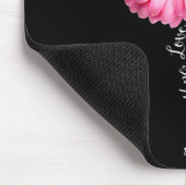 信仰希望ラブピンクリボンデイジー花乳房C マウスパッド (コーナー)