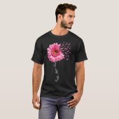 信仰希望ラブピンクリボンデイジー花乳房Ca Tシャツ (正面フル)