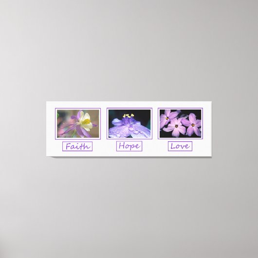 信仰希望ラブフラワーズキャンバスプリントプリント キャンバスプリント (正面)