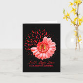 信仰希望ラブブレイン動脈瘤認識度遺族 カード (黄色い花)